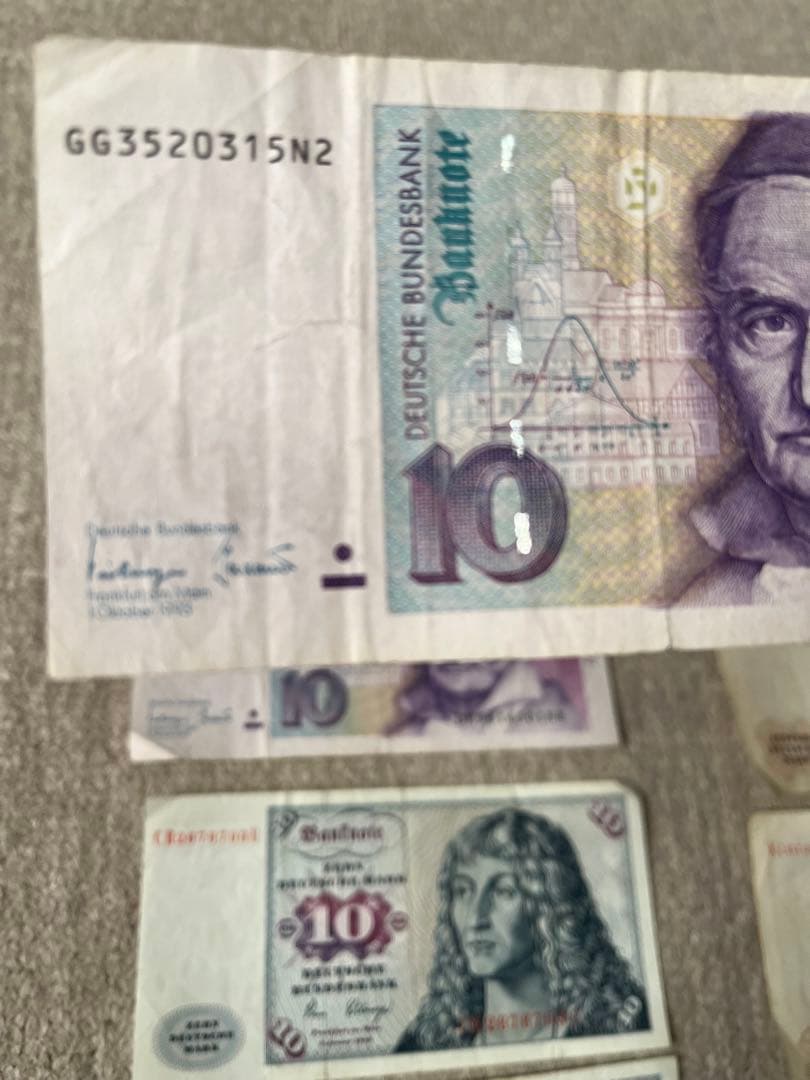 ドイツ旧紙幣セット 10, 20, 50, 100 計360マルク 追加１枚