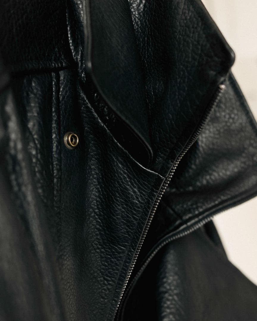 LONDONFLAT 25FW イタリアン シュランケン ラムレザー ジャケット