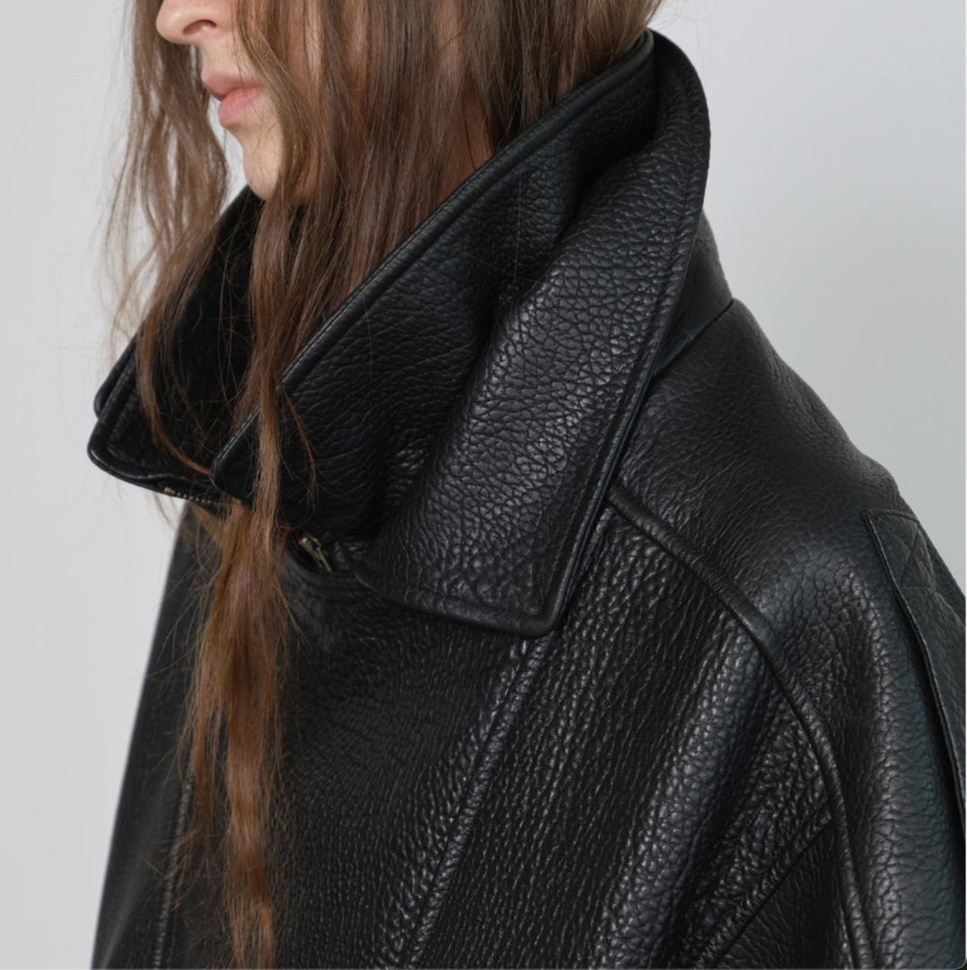 LONDONFLAT 25FW イタリアン シュランケン ラムレザー ジャケット