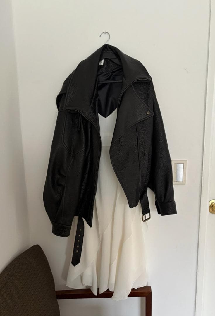 LONDONFLAT 25FW イタリアン シュランケン ラムレザー ジャケット
