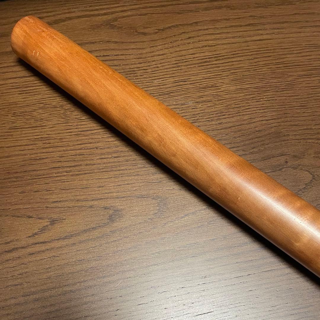銘木 めん棒 (約)76.5cm(φ42mm)木製めん棒 蕎麦打ち オーダー品