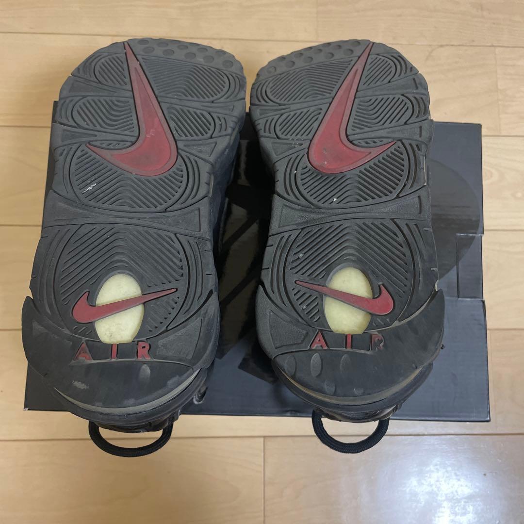 靴 NIKE SUPREME AIR MORE UPTEMPO BLACK 27cm