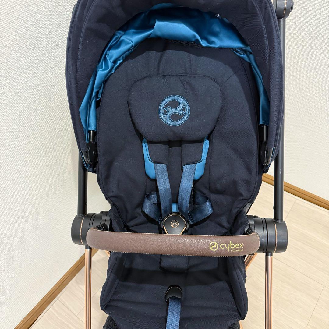 【美品】Cybex ミオス JP3 ローズゴールド ワンプルハーネス ベビーカー