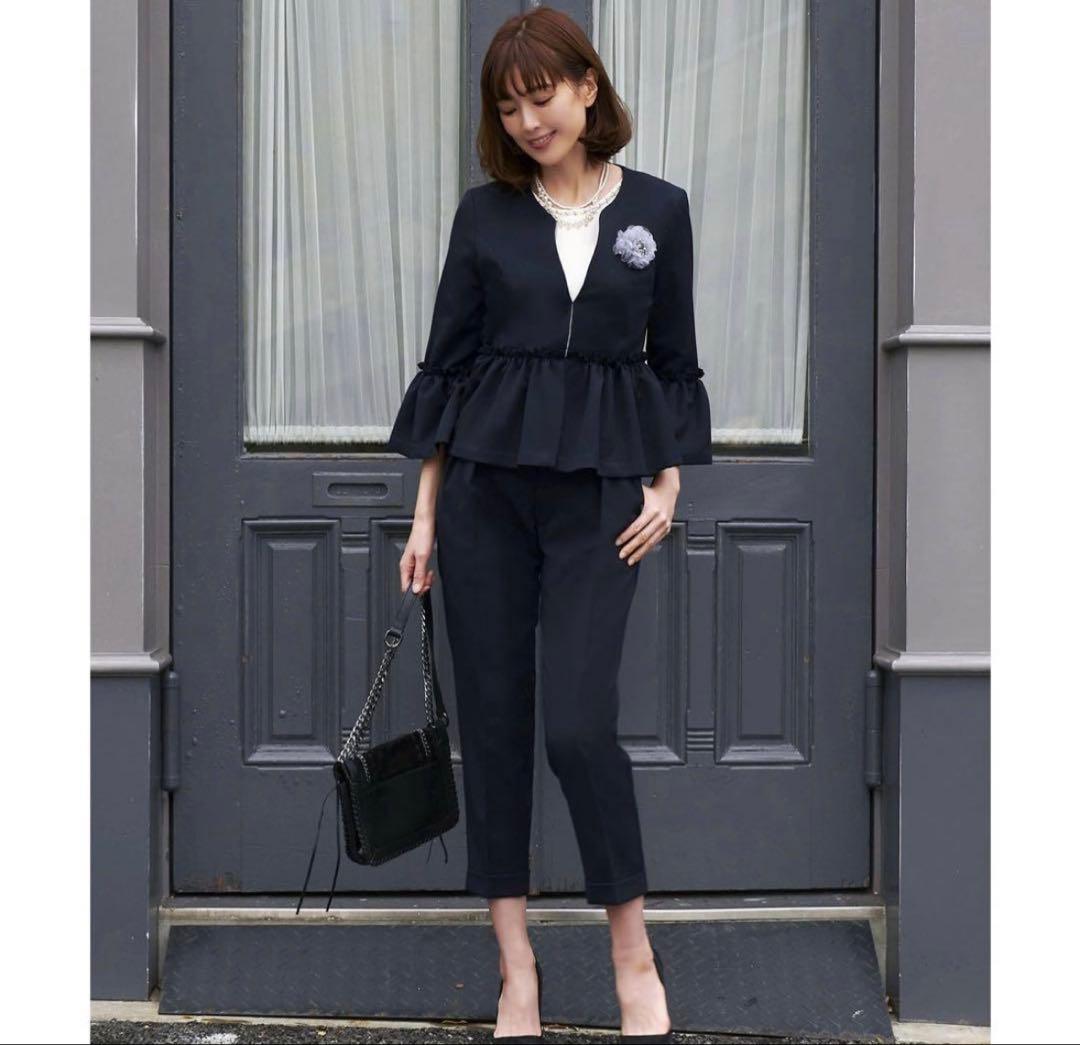 RUIRUE BOUTIQUE ペプラムジャケットパンツセットアップスーツ