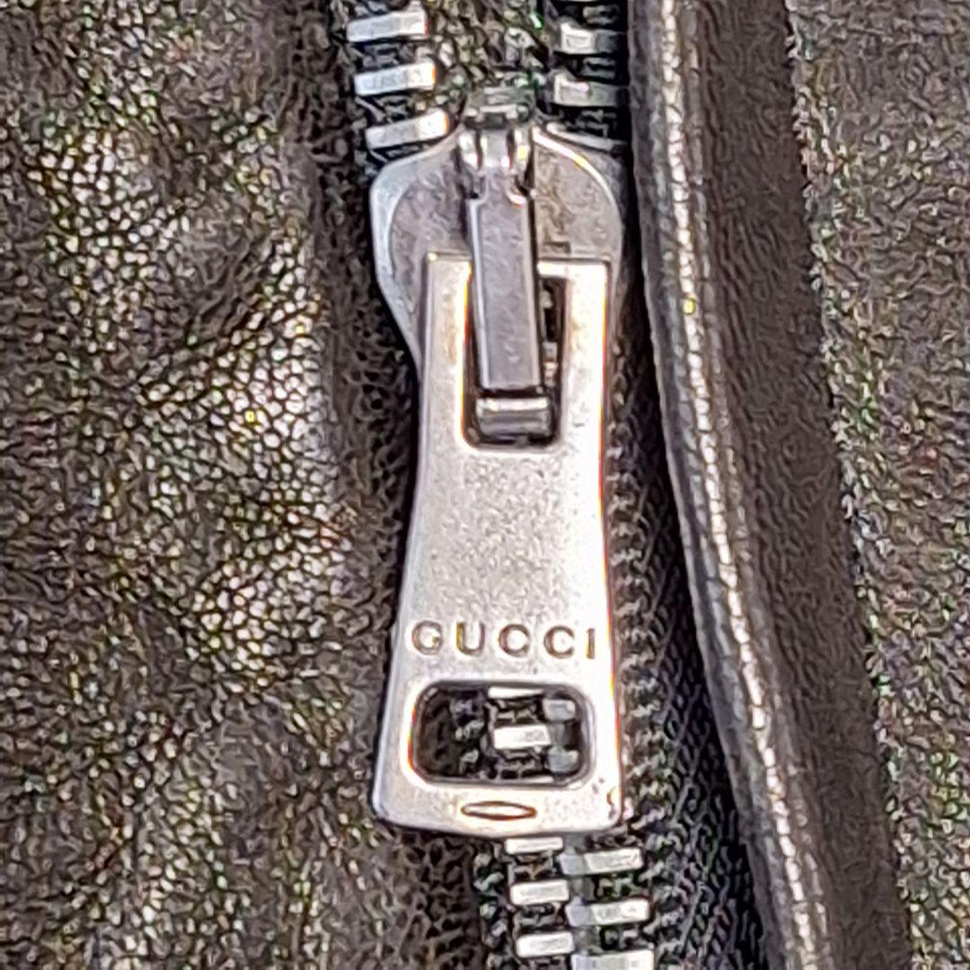 【極美品】GUCCI グッチ ラムレザー ジャケット 黒 レディース 38