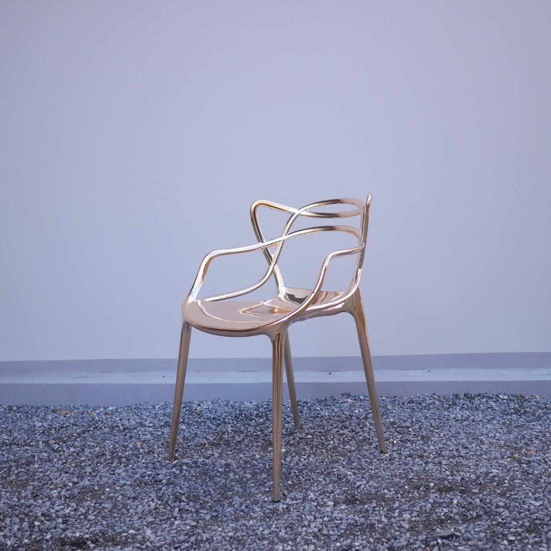 Kartell カルテル MASTERS アームチェア ゴールドメタリック