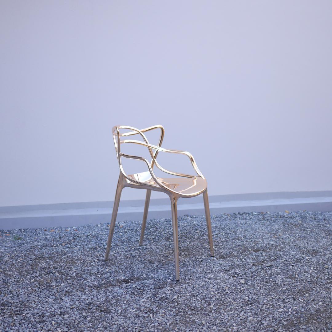 Kartell カルテル MASTERS アームチェア ゴールドメタリック