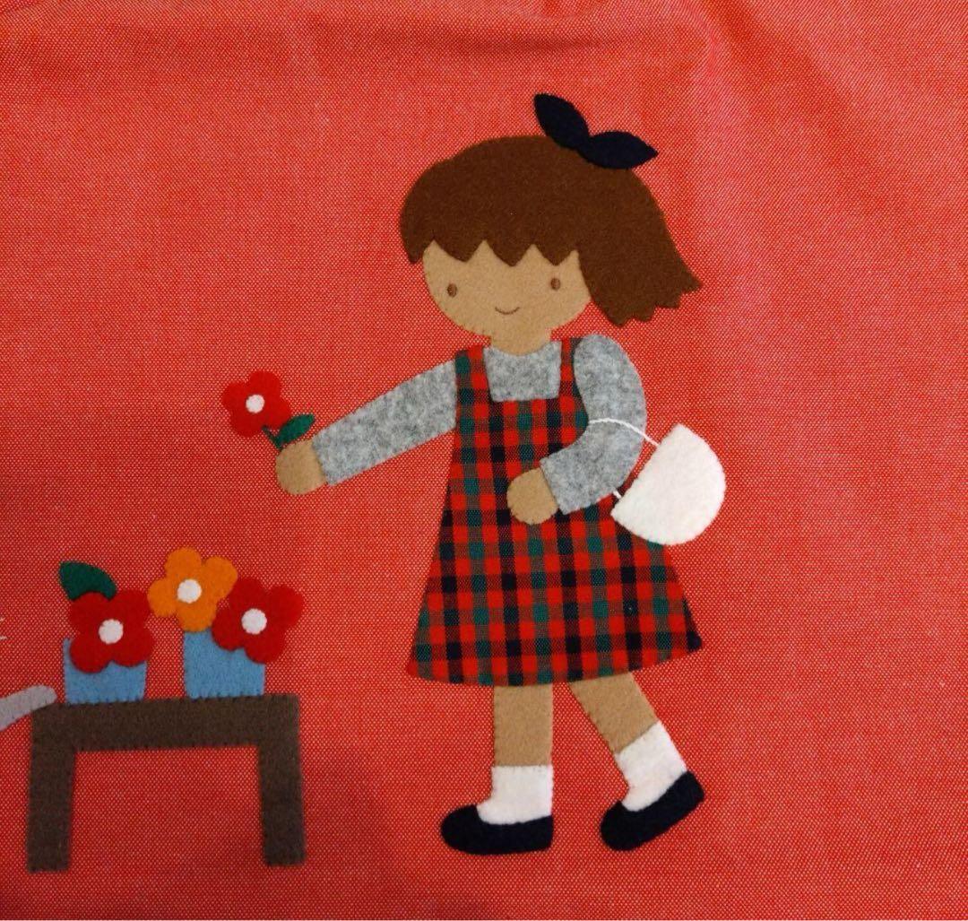 ファミリア　デニムバッグ お花屋さん　2017年AW 手刺繍　ねこ