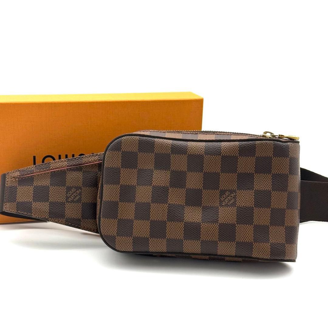 【最高級美品】ルイヴィトン ダミエ ジェロニモス ボディバック ブラウン メンズ