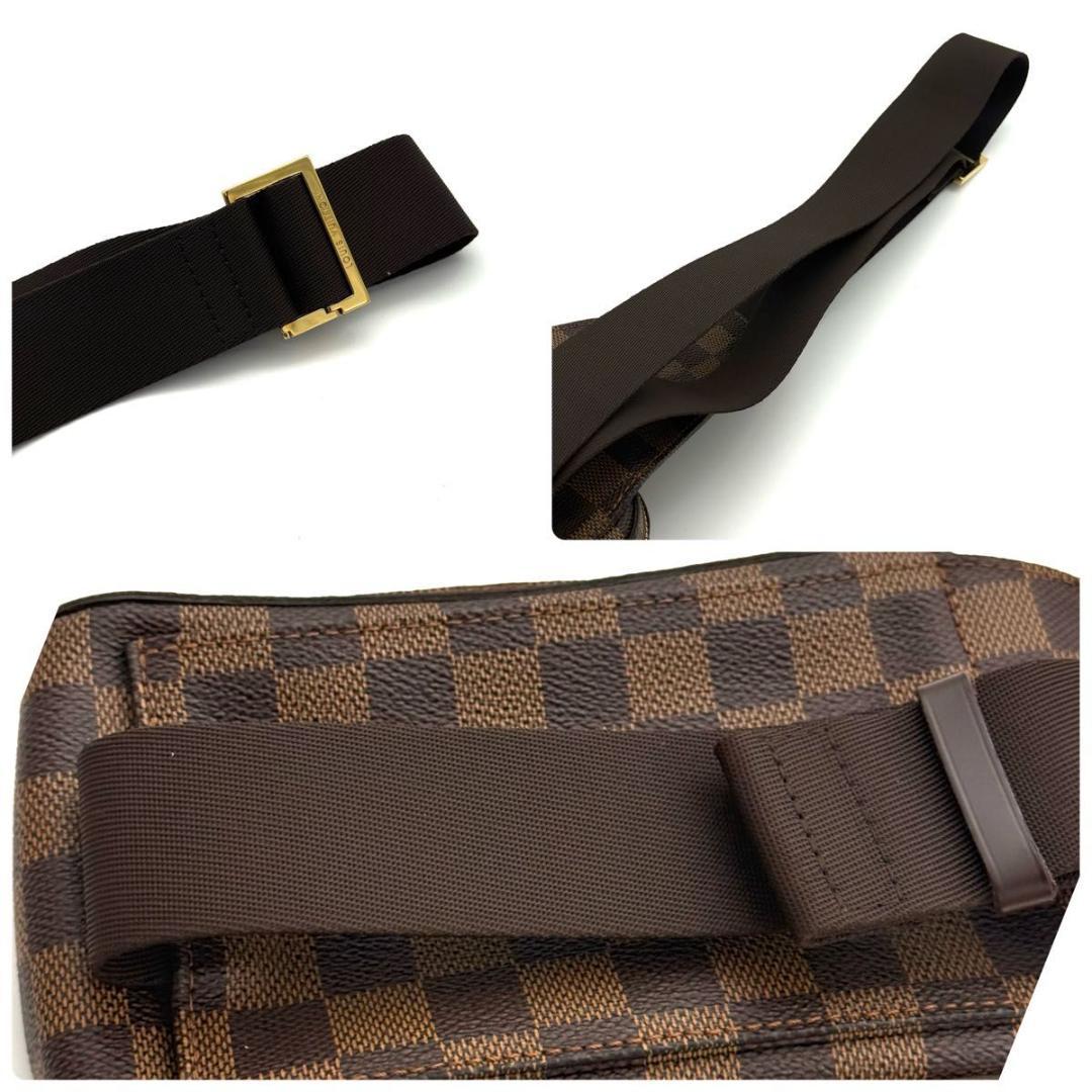 【最高級美品】ルイヴィトン ダミエ ジェロニモス ボディバック ブラウン メンズ