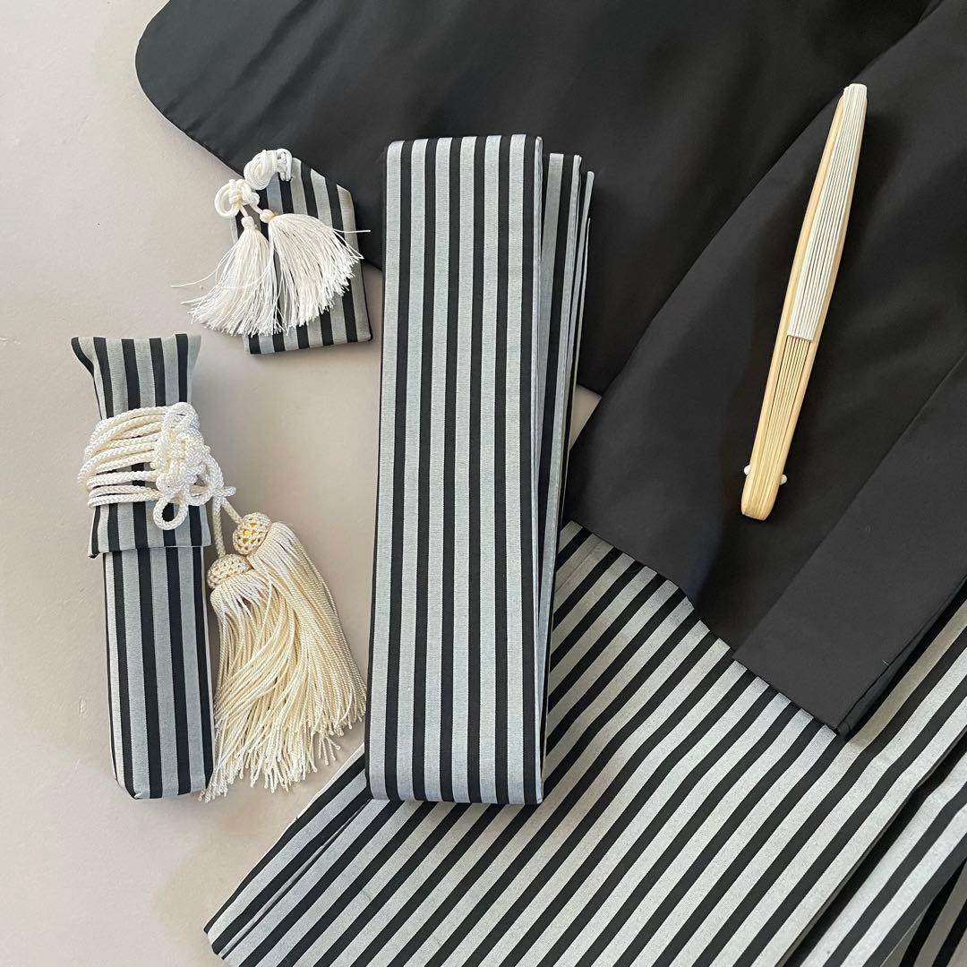 美品　七五三　5歳　男の子　正絹　羽織　袴コーデ