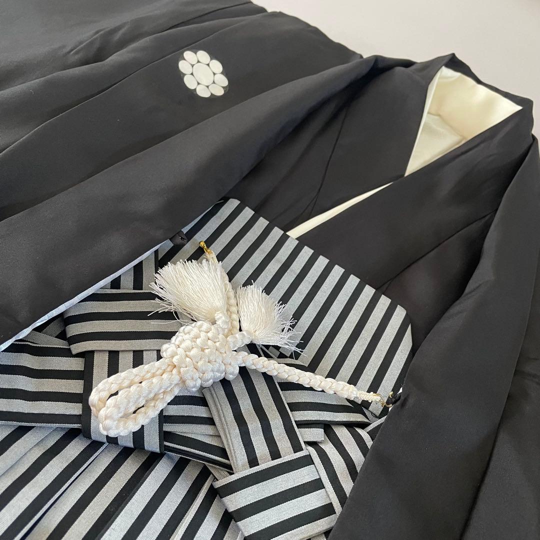 美品　七五三　5歳　男の子　正絹　羽織　袴コーデ