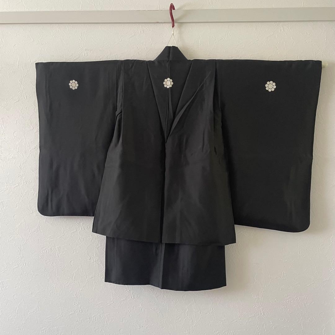 美品　七五三　5歳　男の子　正絹　羽織　袴コーデ