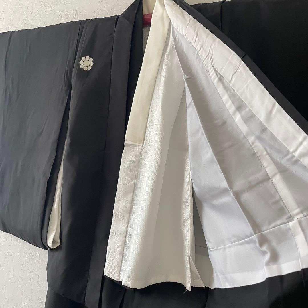 美品　七五三　5歳　男の子　正絹　羽織　袴コーデ