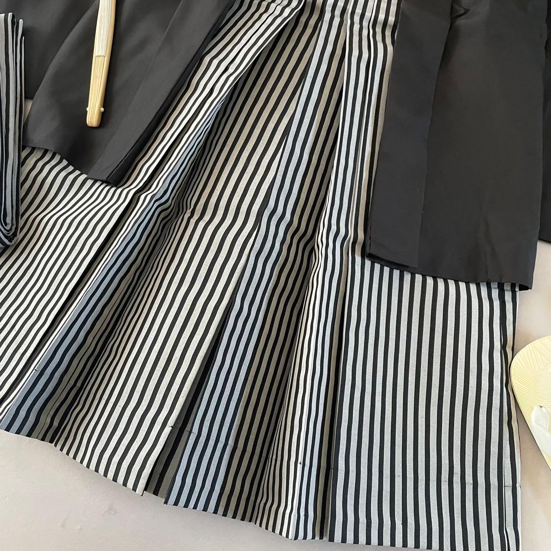 美品　七五三　5歳　男の子　正絹　羽織　袴コーデ