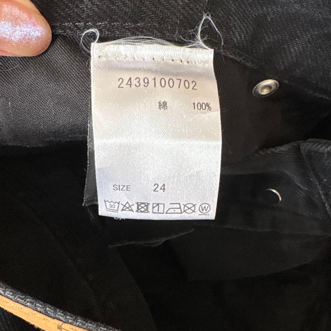 HAIKURE ブラックデニムパンツ ハイウエスト