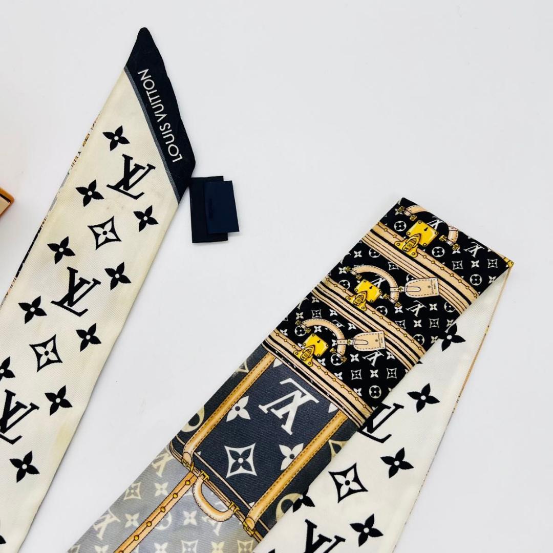 ルイヴィトン バンドーBB レッツゴー ブラック　ホワイト シルク