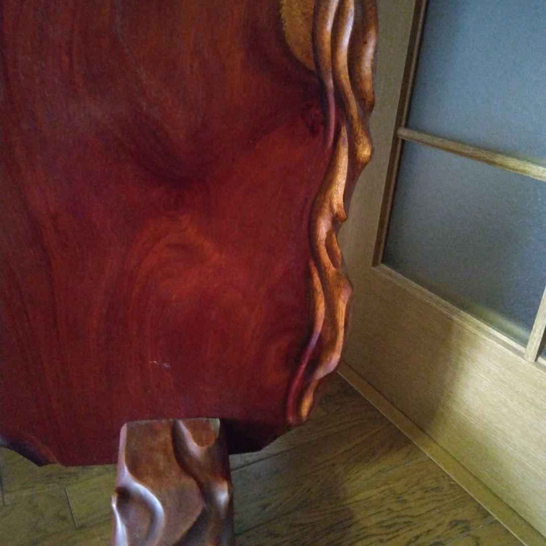 衝立　天然素材の花梨の一枚板