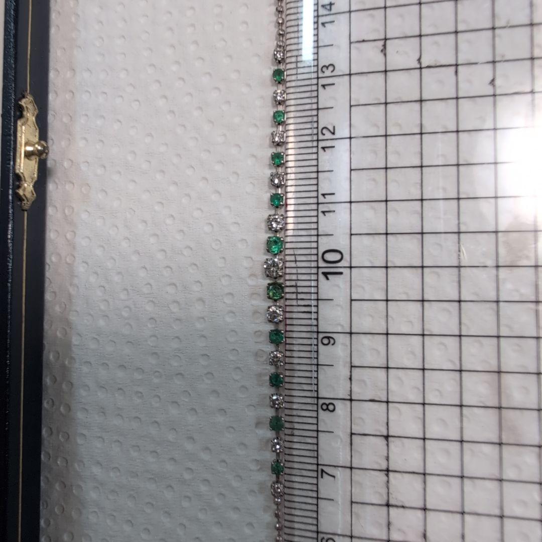 ダイヤモンドとエメラルドトータル1カラット のブレスレット NGL証明書付き