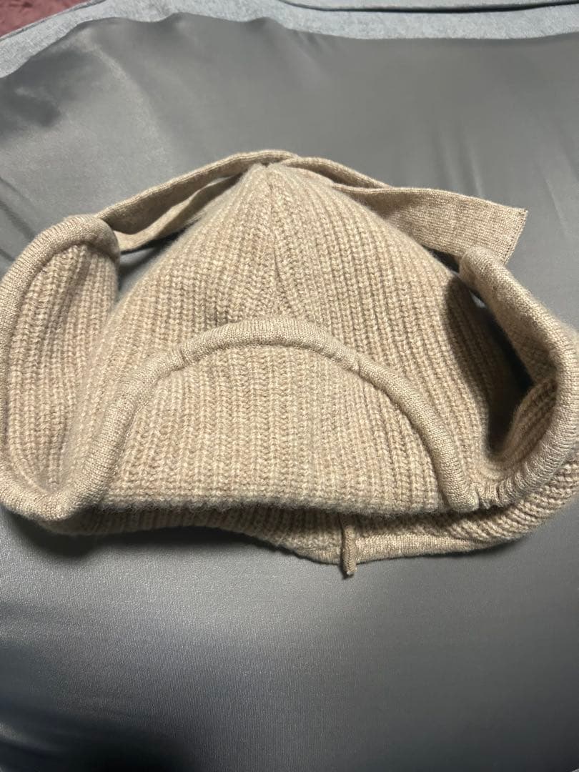 フミエタナカ　ニット帽　ベージュ　美品