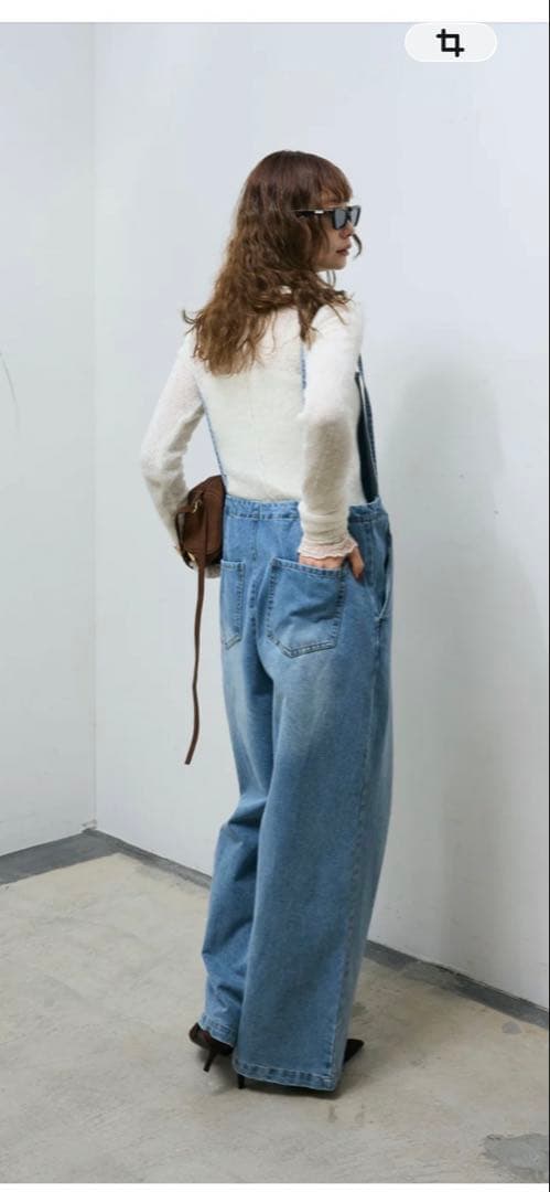 【IAMALPHA】フロントジップストラップデザインデニムサロペット♪