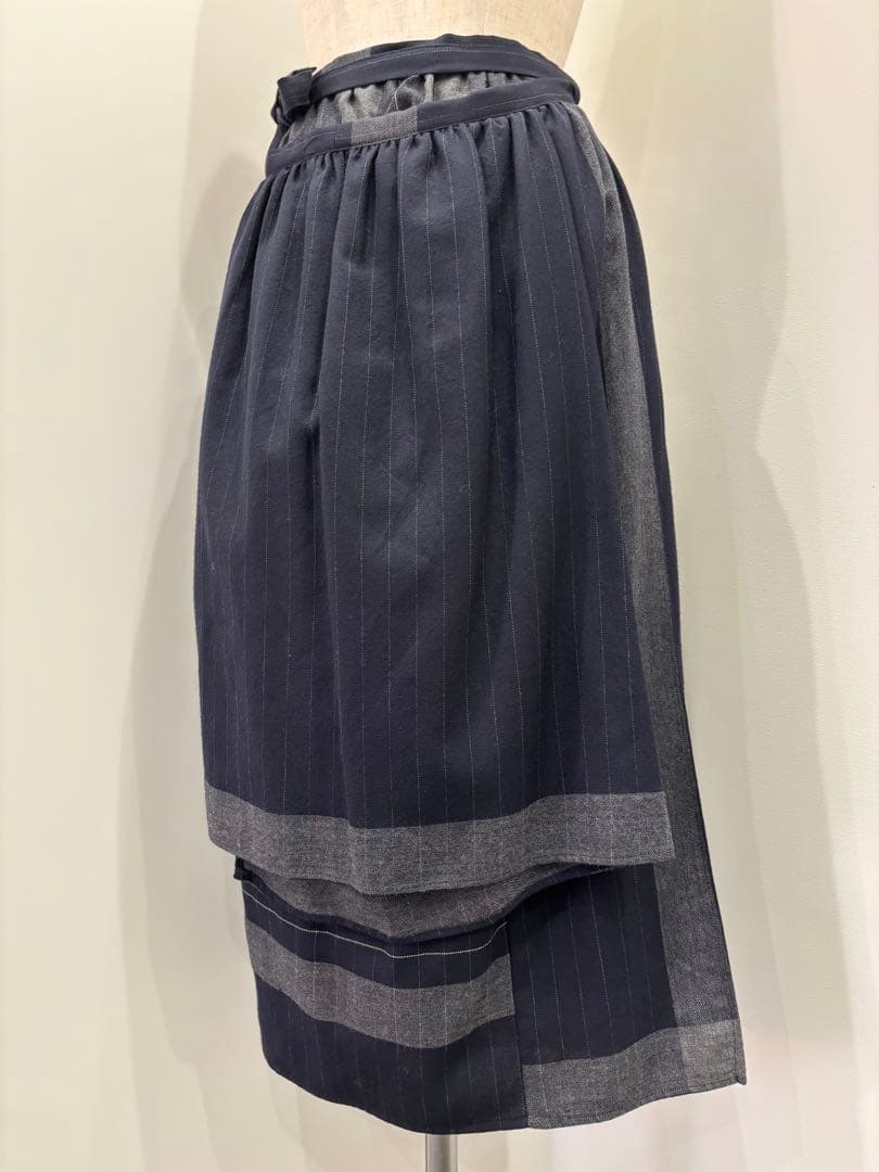 ［03AW］コムデギャルソン　柄切り替え巻きスカート　ヴィンテージ