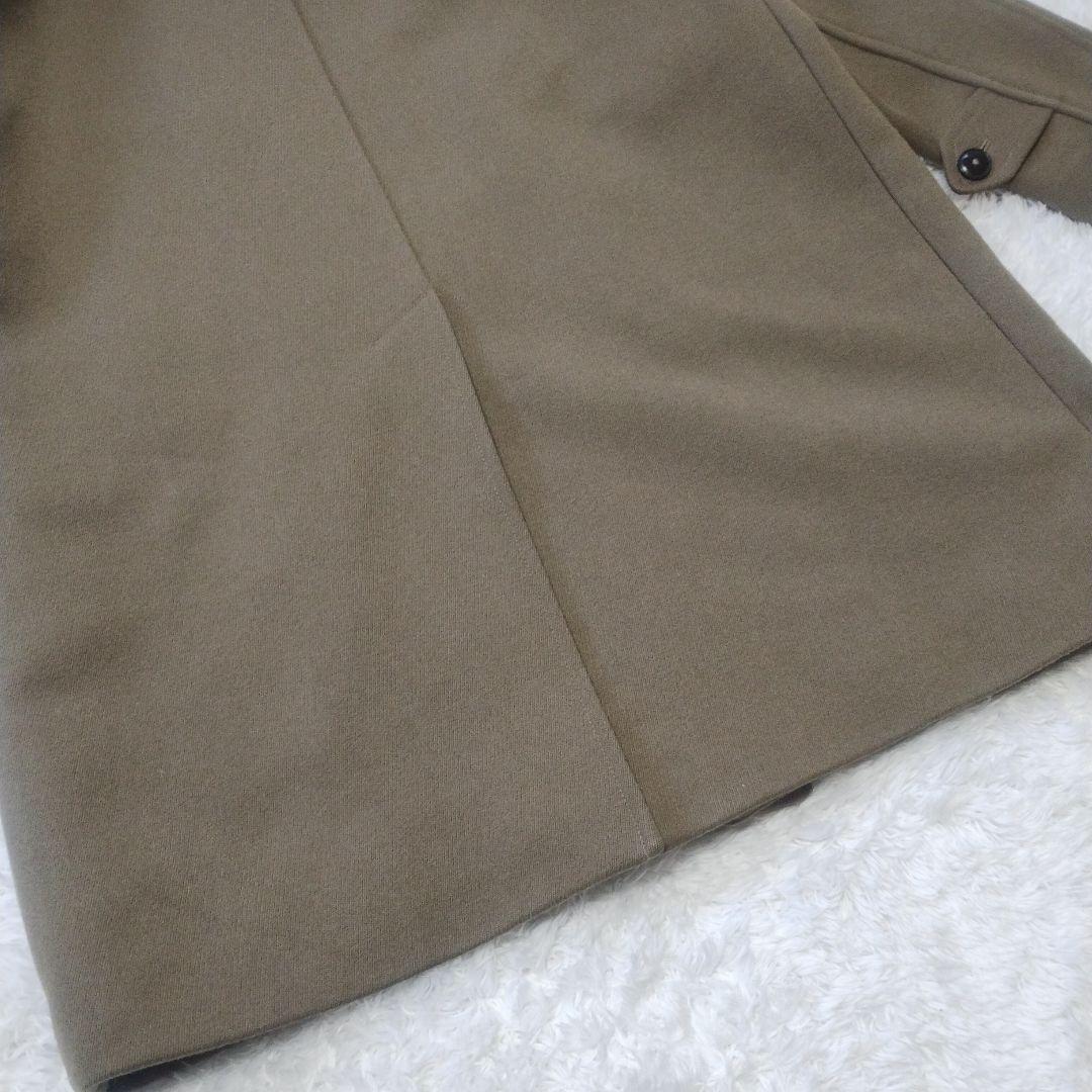 美品　コモリ　COMOLI　バルカラーコート　ウールステンカラーコート　カーキ