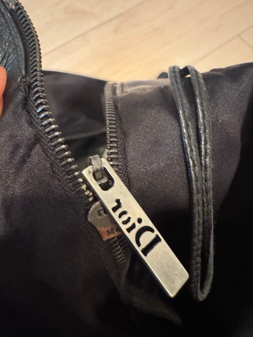 Christian Dior 黒 レザー タイトスカート　イタリア製