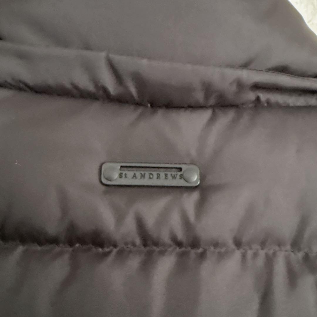 極美品♦︎St ANDREWS レザーライク ダウン ドッキング ブルゾン 黒L
