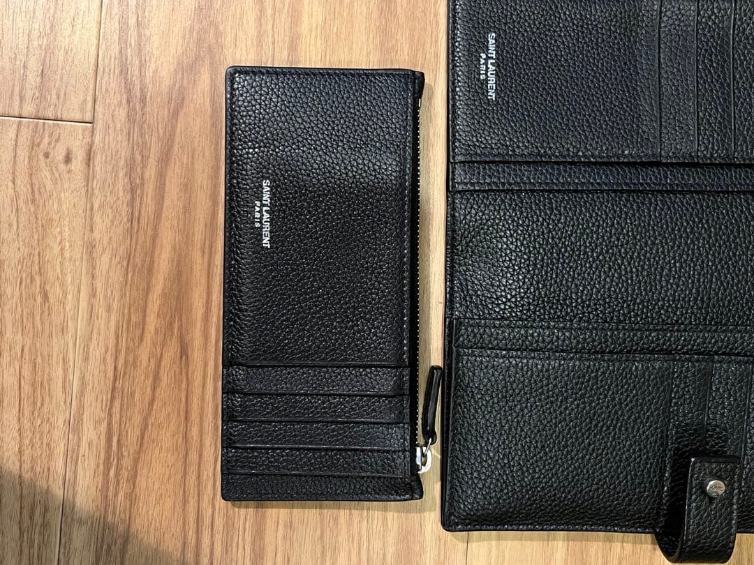 値下げ！【美品】SAINT LAURENT ブラック サックドジュールウォレット