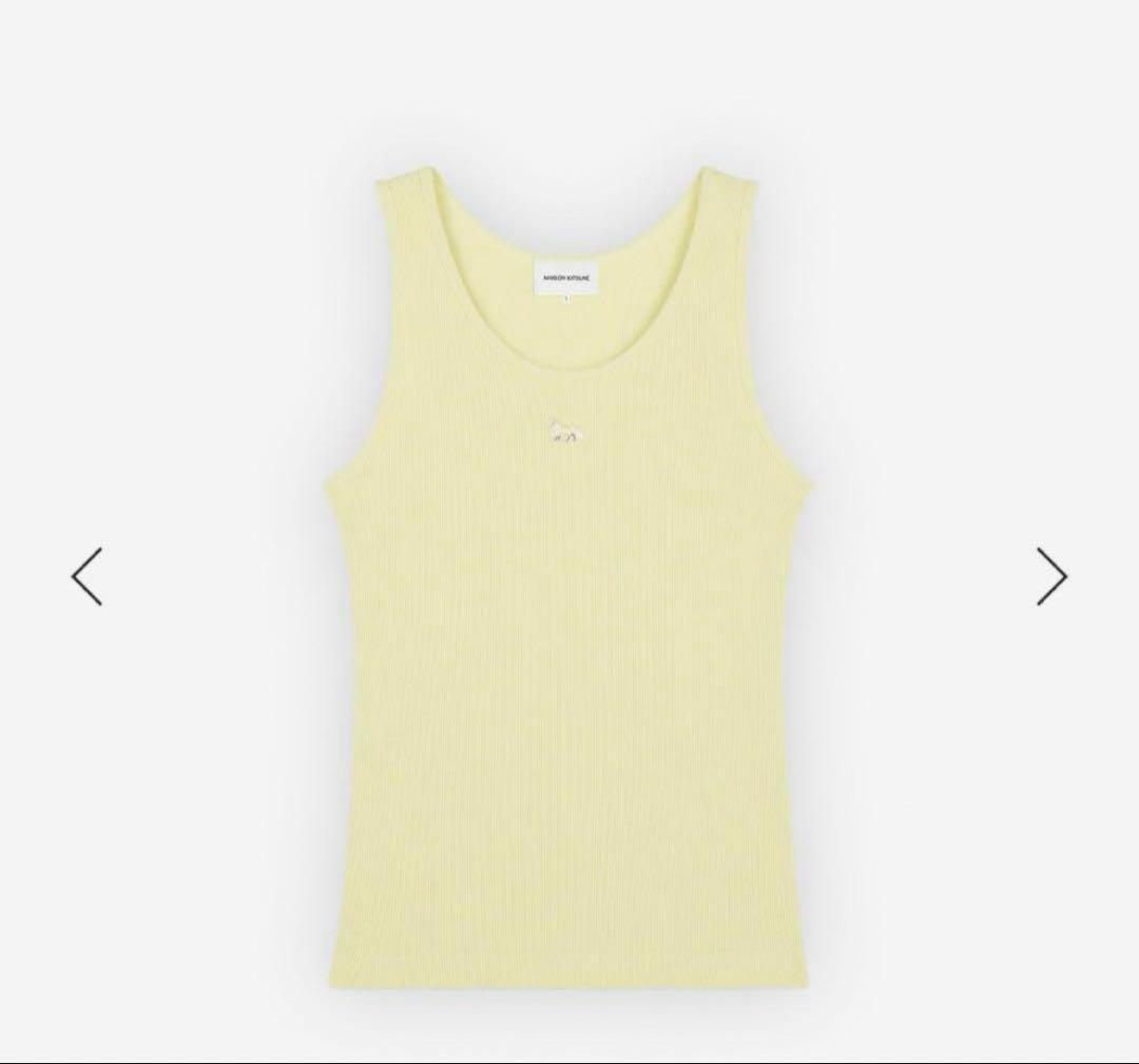 maison kitsune メゾンキツネ パッチ リブ タンクトップ