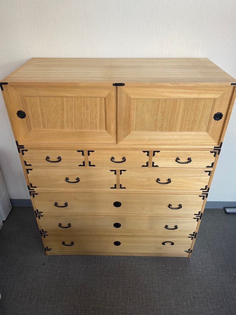 桐箪笥　天然木(桐無垢材) 6段　日本製