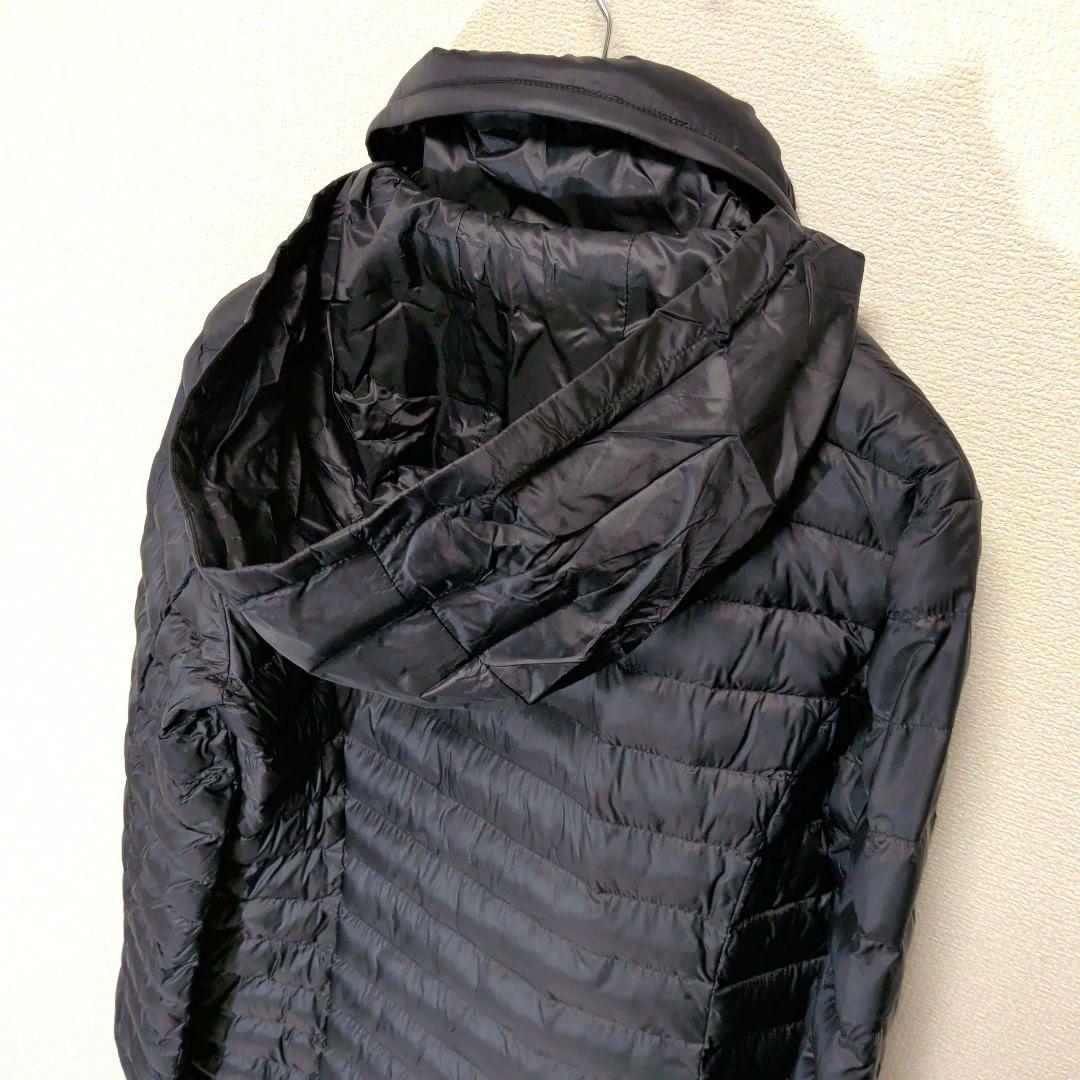 美品　M　EMPORIO ARMANI EA7 黒　キルティングデザイン　コート