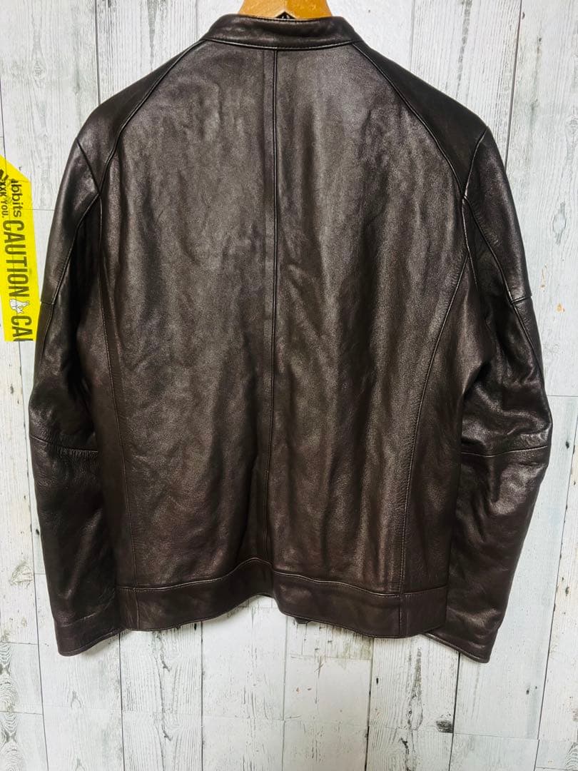 極限定 TAKEO KIKUCHI ダブルジップ シングルライダース 本革レザー