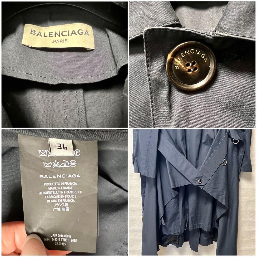 バレンシアガ☆ランウェイトレンチコート☆ネイビー
