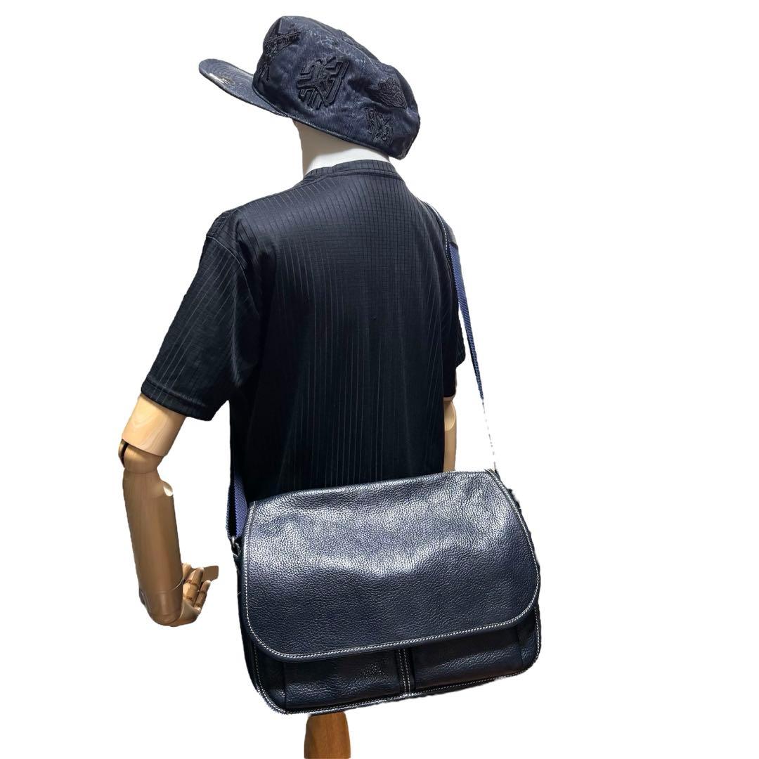 レザースタジオKAZU メッセンジャーバック 斜め掛け ハンドメイド B5