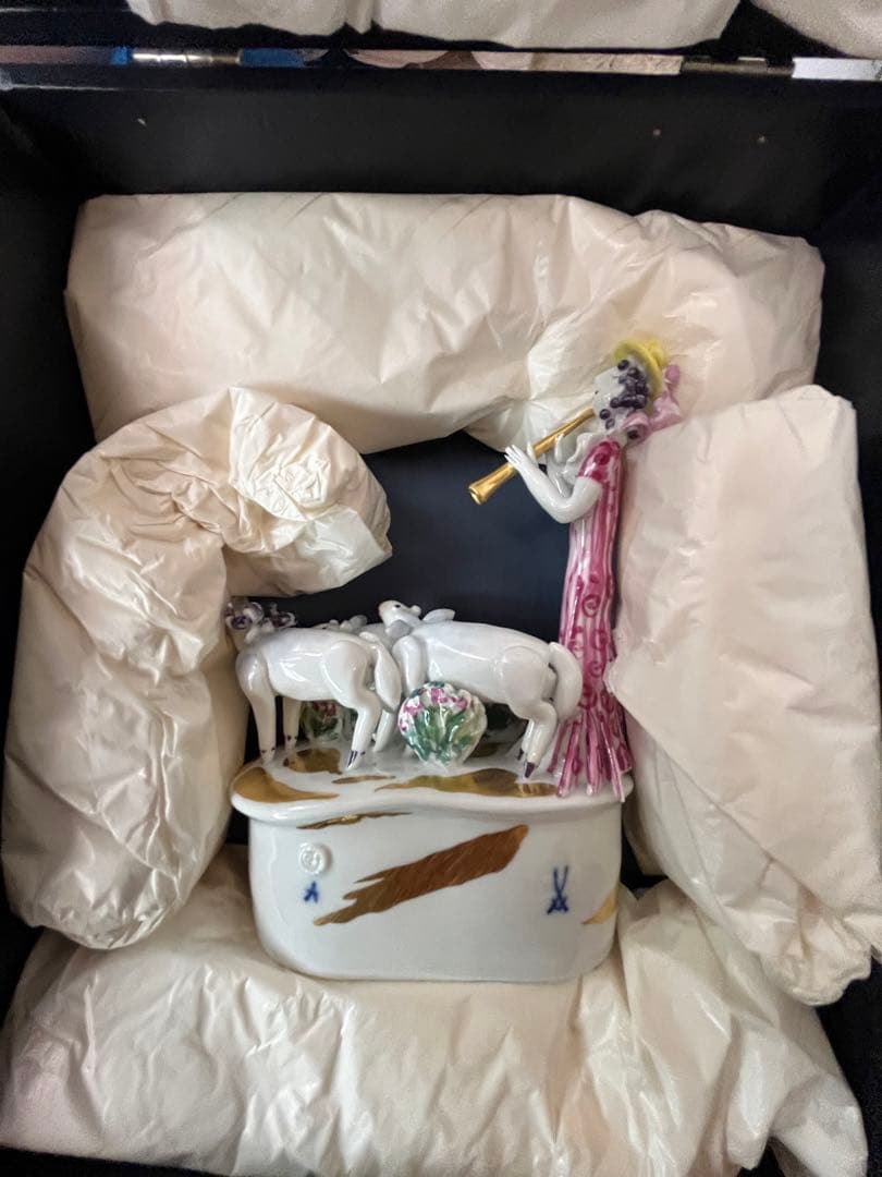 マイセン　干支　人形　ひつじ