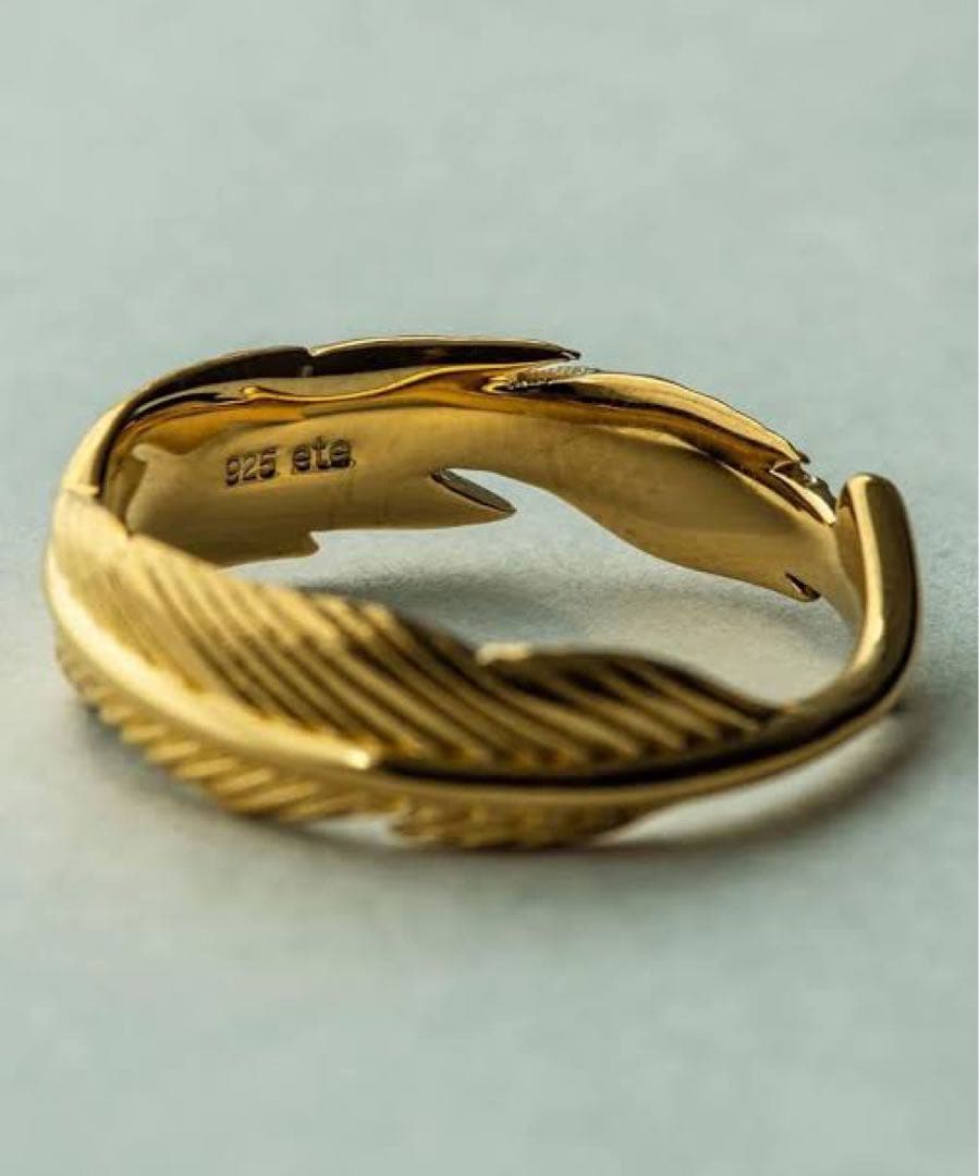 【美品】ete フェザー リング ゴールド 925 #12