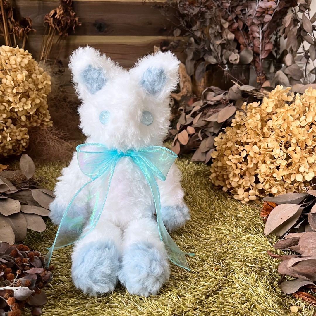 【sample】　あみぐるみ　オーダーメイド　ぬいぐるみ　アートドール　猫　白猫