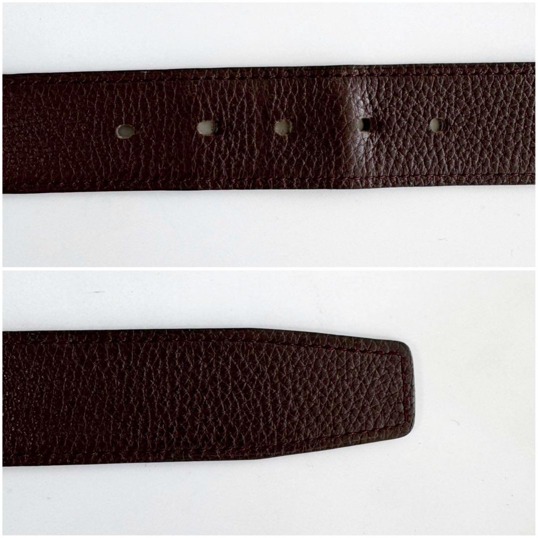 エルメス メンズ リバーシブルベルト ケープコッド 32 黒／ショコラ85