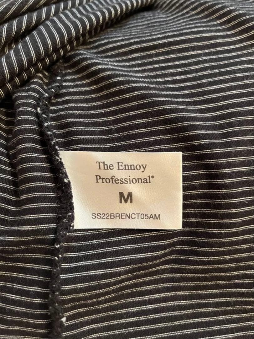 ennoy ボーダーTシャツ ブラック