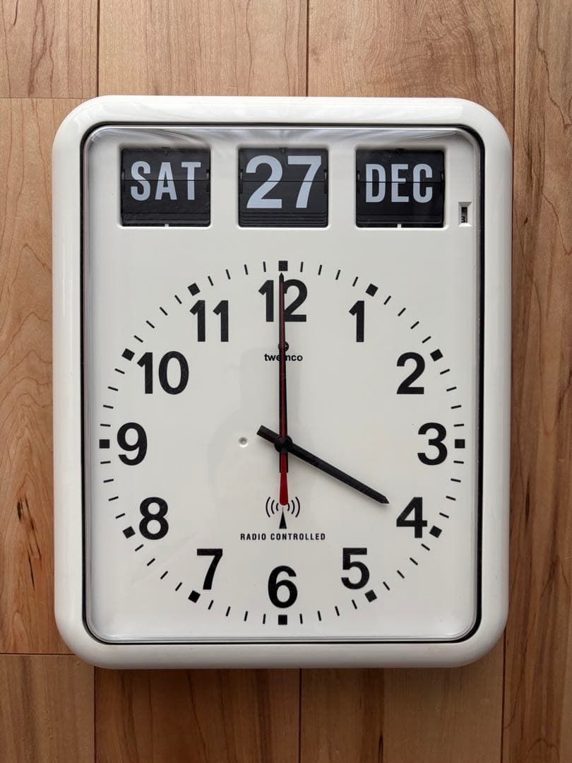 twemcoパタパタ電波時計 RC-12 WHITE