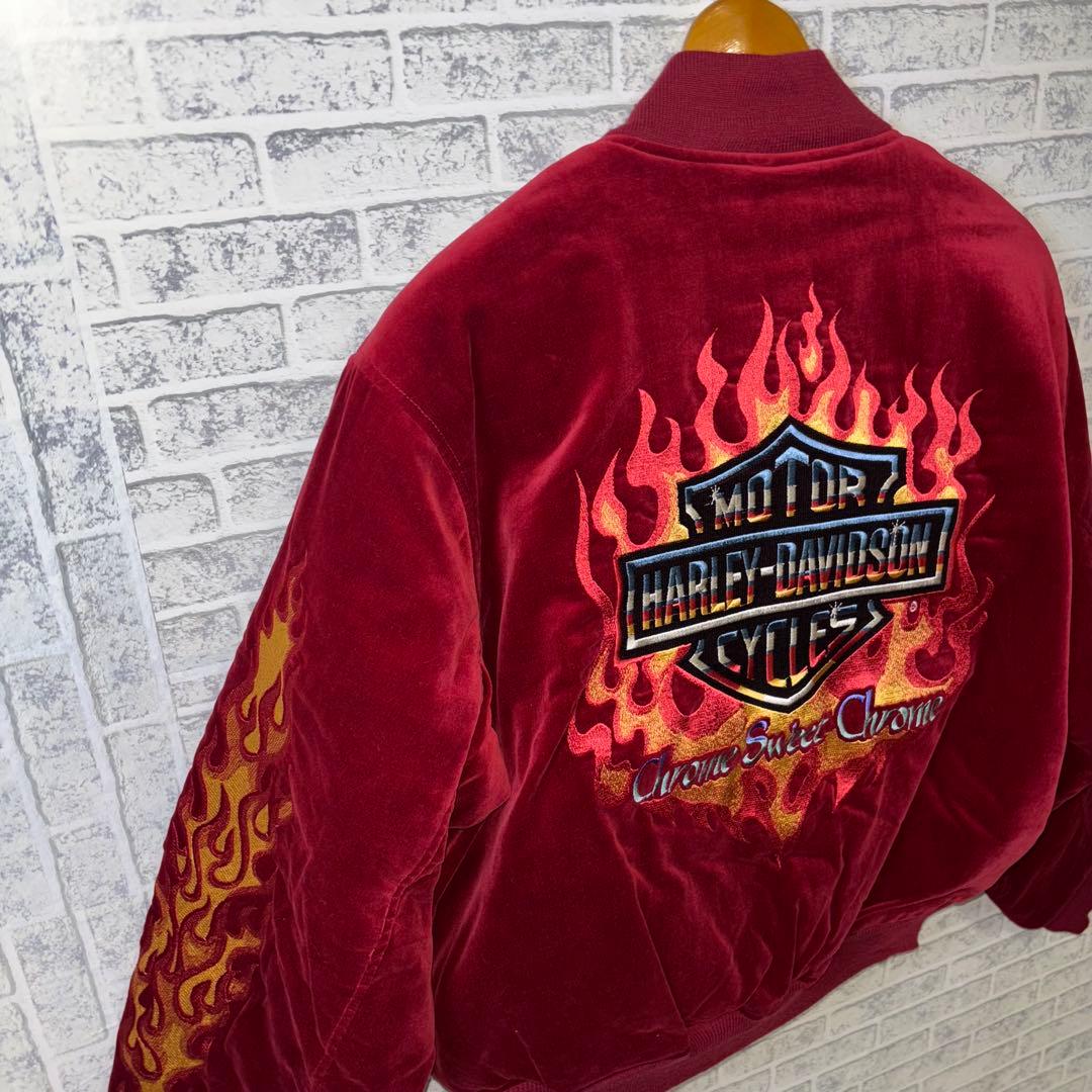Harley-Davidson ハーレーダビッドソン　別珍　スカジャン　Lサイズ