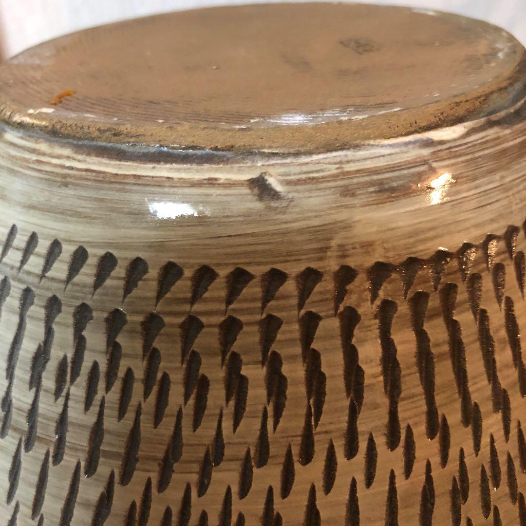 小鹿田焼　小石原焼　とびかんな　壺　お買い得