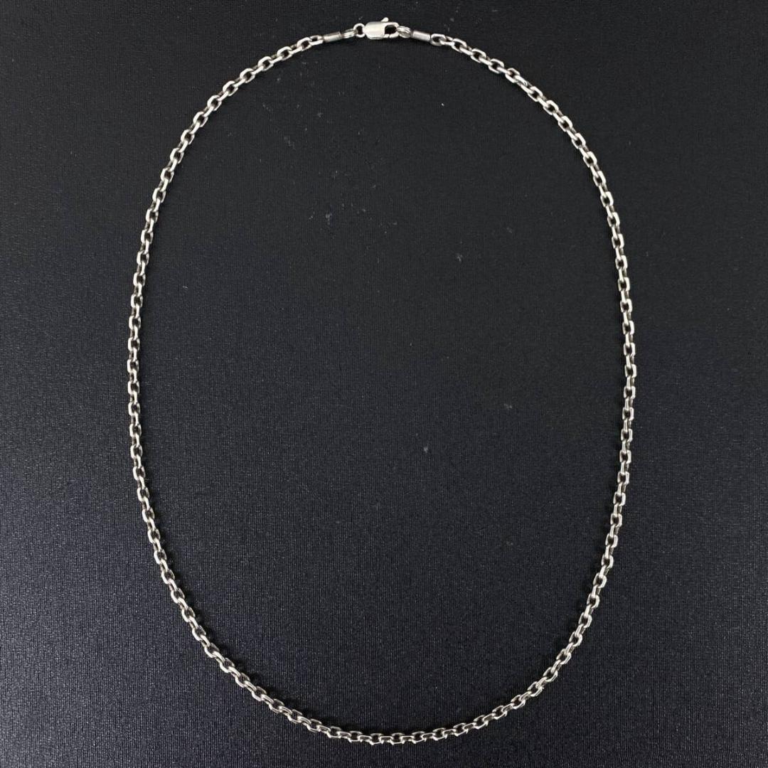 NAVAJO OLD シルバー 4mm 太角 あずきチェーンネックレス 59cm