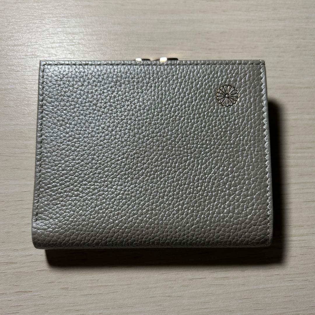 皇居財布 二つ折り がま口 シルバー