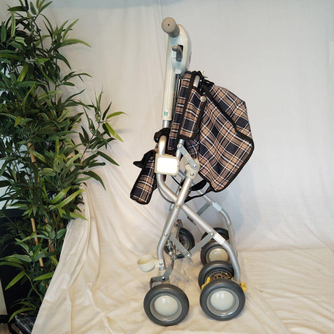 アルミ製 シルバーカー チェック柄