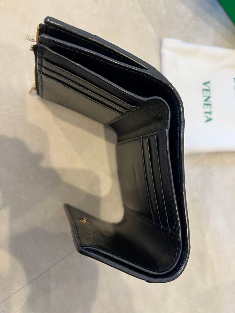 ボッテガ　コンパクト　ウォレット　BOTTEGA VENETA 三つ折財布 美品