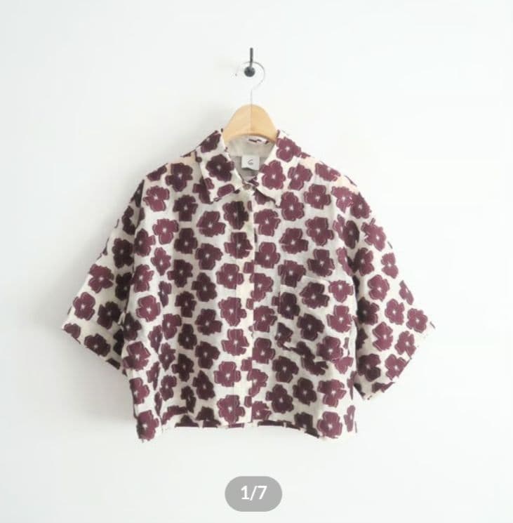 6（ROKU）フラワー ジャカード ショートスリーブシャツ