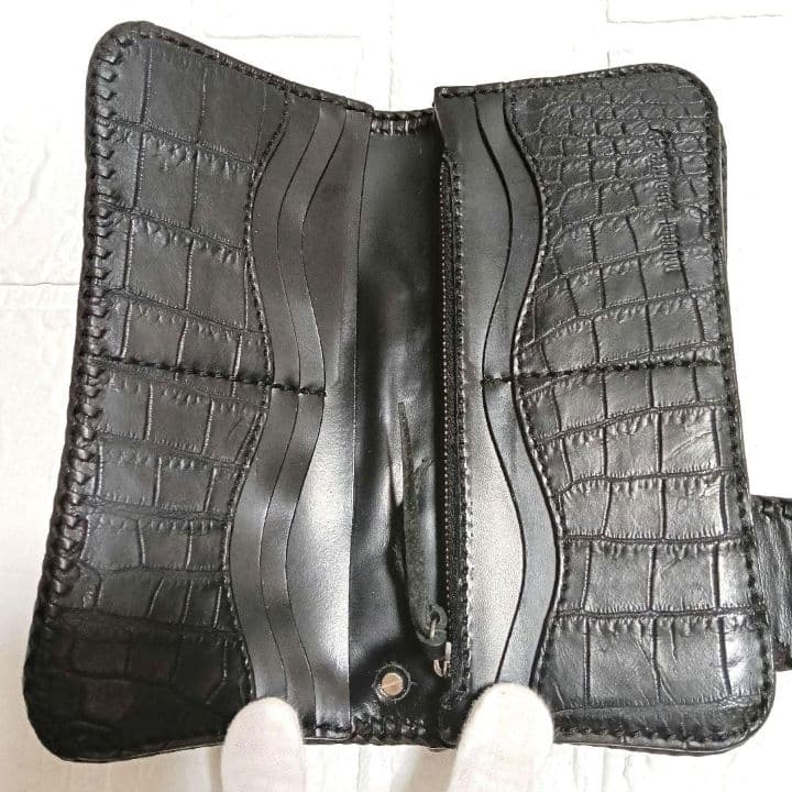 1979 MAD MONKEY 長財布 クロコダイル タイガーアイ コンチョ